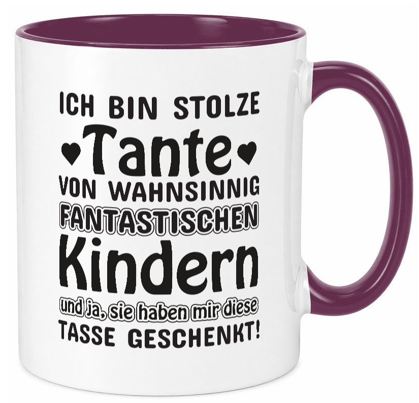Stolze Tante | Spruch Tasse lustig Neffe Nichte lustiger Geschenk Humor