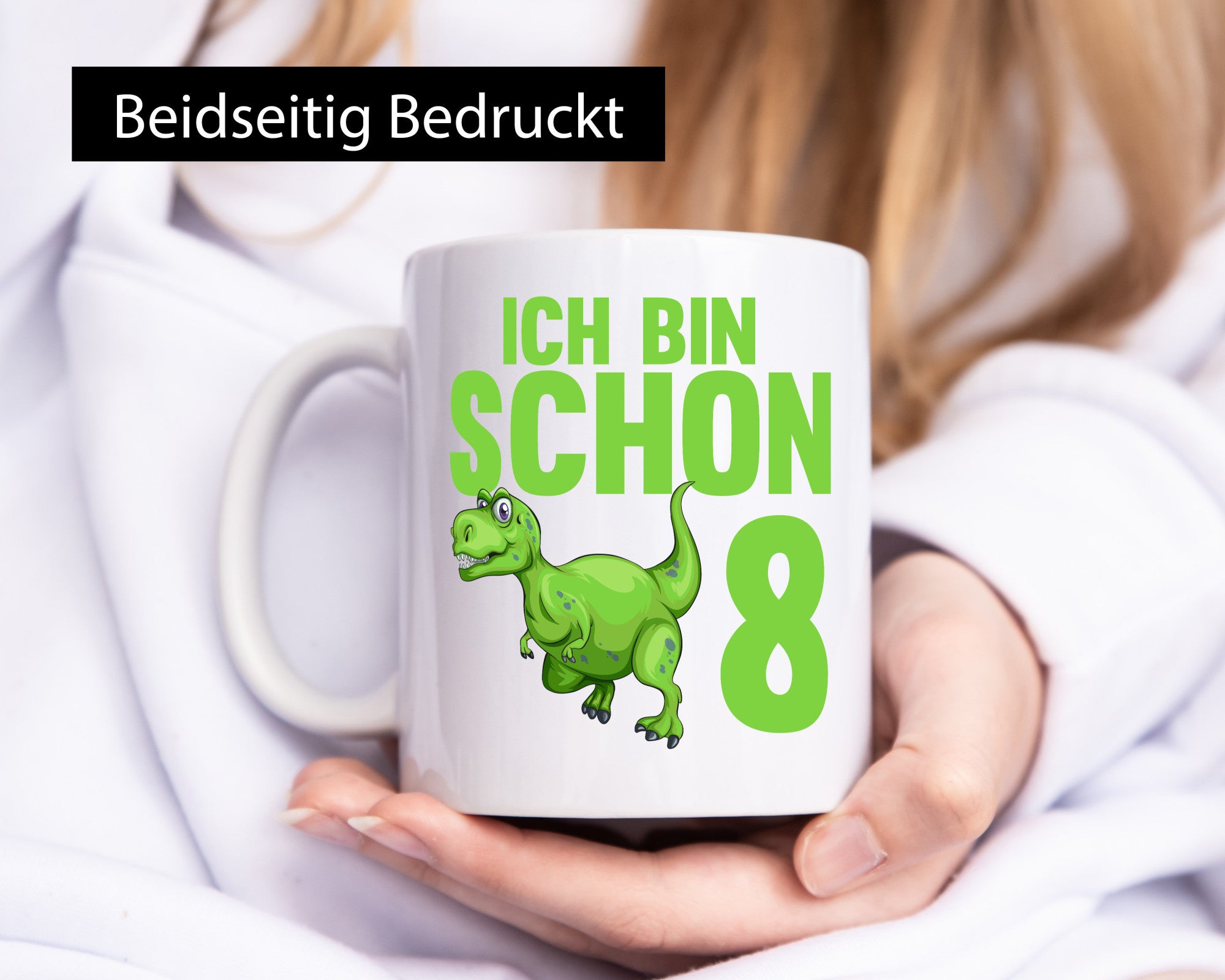 8. Geburtstag | 8 Jahre Dino Dinosaurier Geschenkidee Humor Tasse