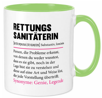 Rettungssanitäterin | Beruf Sanitäter Spruch v2 Humor Arbeit Kollegen Büro