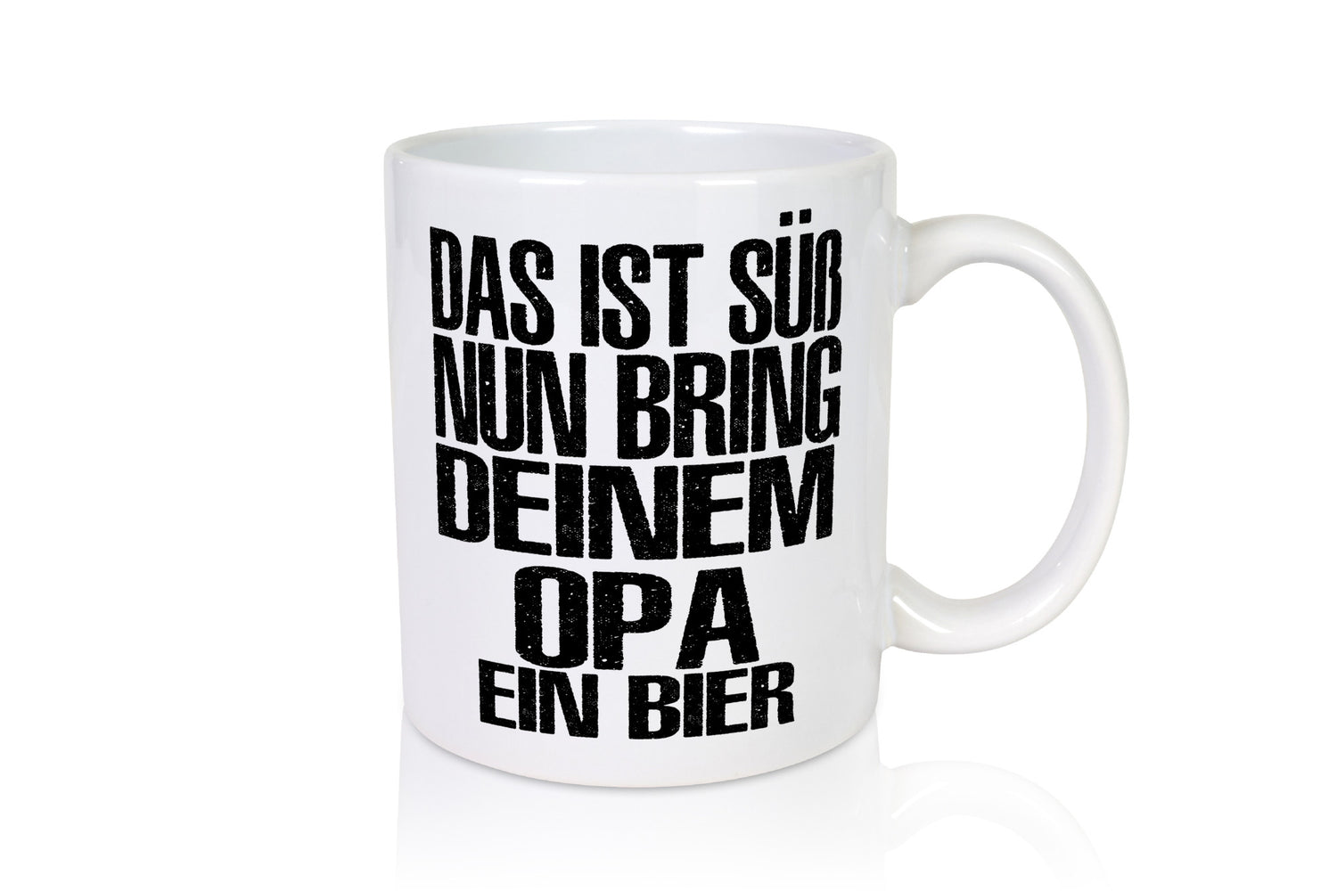 Süß, bring deinem Opa Bier | Geschenk Familie Geschenkidee lustiger Spruch Tasse
