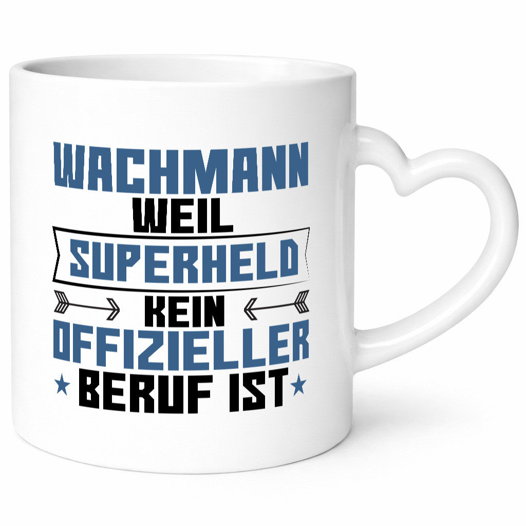 Superheld Wachmann | Wachpersonal Nachtwächter Geschenkidee Humor Tasse