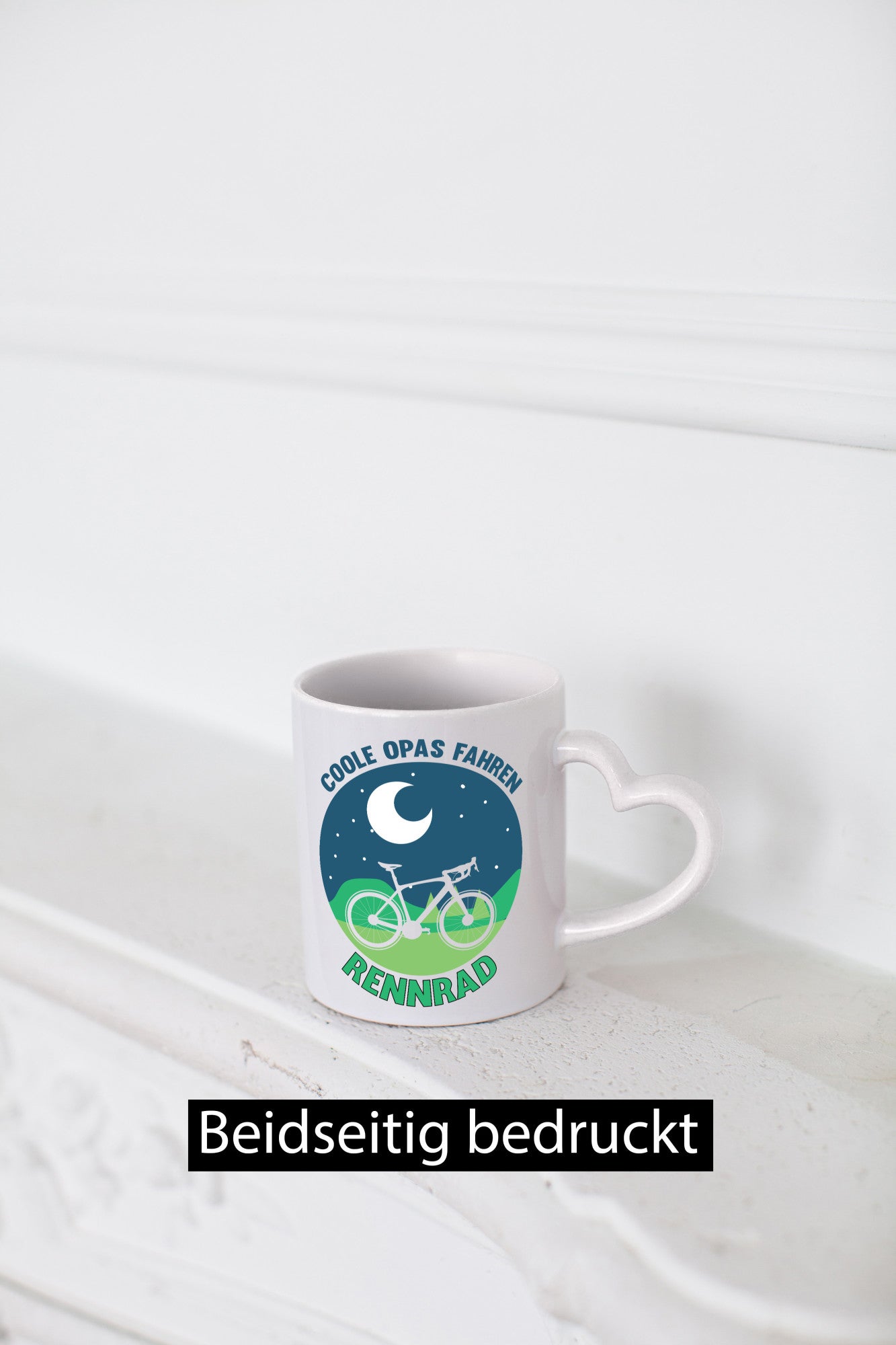 Coole Opas fahren Rennrad | Mond Landschaft Geschenk Familie Geschenkidee