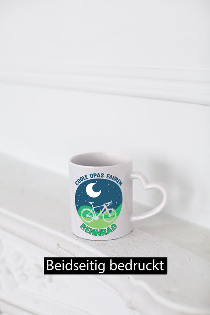 Coole Opas fahren Rennrad | Mond Landschaft Geschenk Familie Geschenkidee