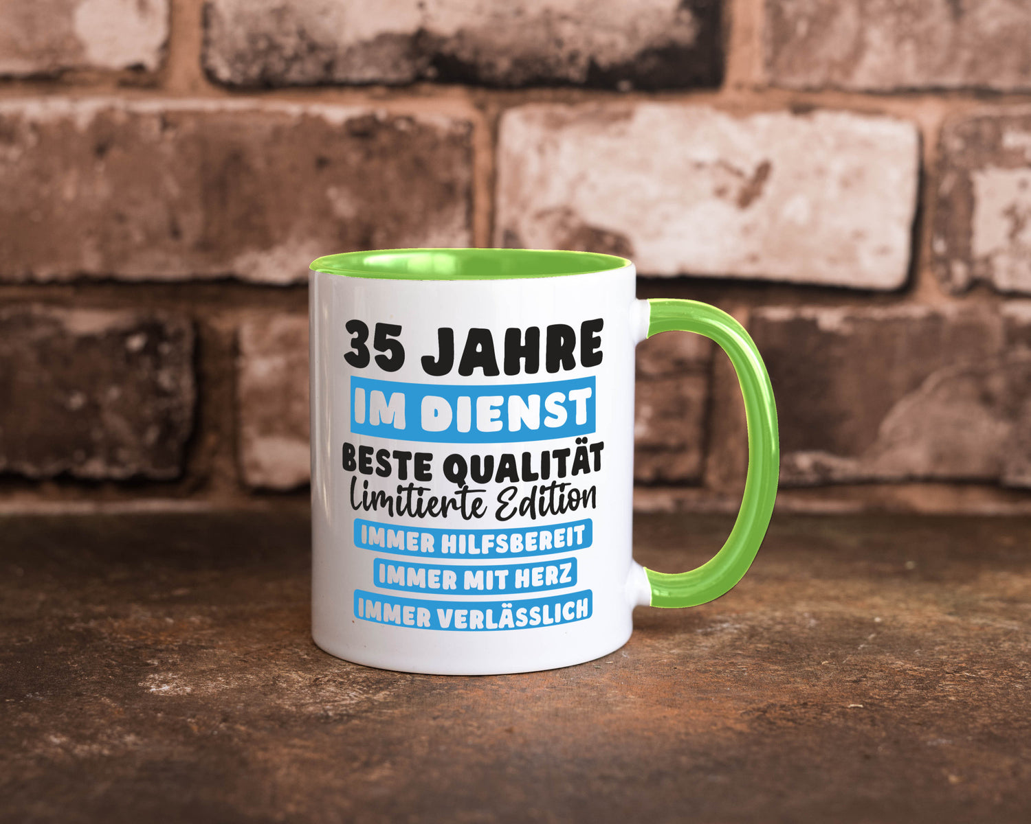 35 Jahre im Dienst | Jubiläum Arbeit v6 lustiger Spruch Geschenk Kollegen Büro