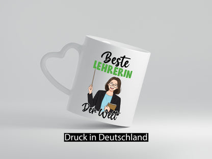 Beste Lehrerin | Schule Beruf Schüler v2 Geschenkidee Arbeit Kollegen Büro