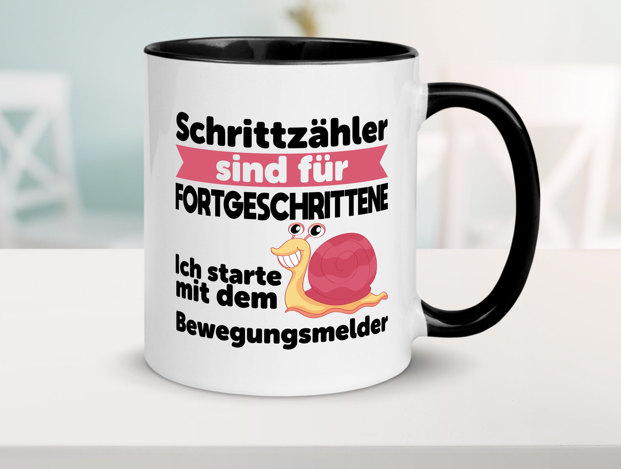 Schrittzähler Fortgeschrittene, Bewegungsmelder | Schnecke Geschenk Humor