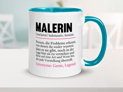 Malerin | Spruch Beruf lustig Malerinnen Humor Arbeit Kollegen Büro