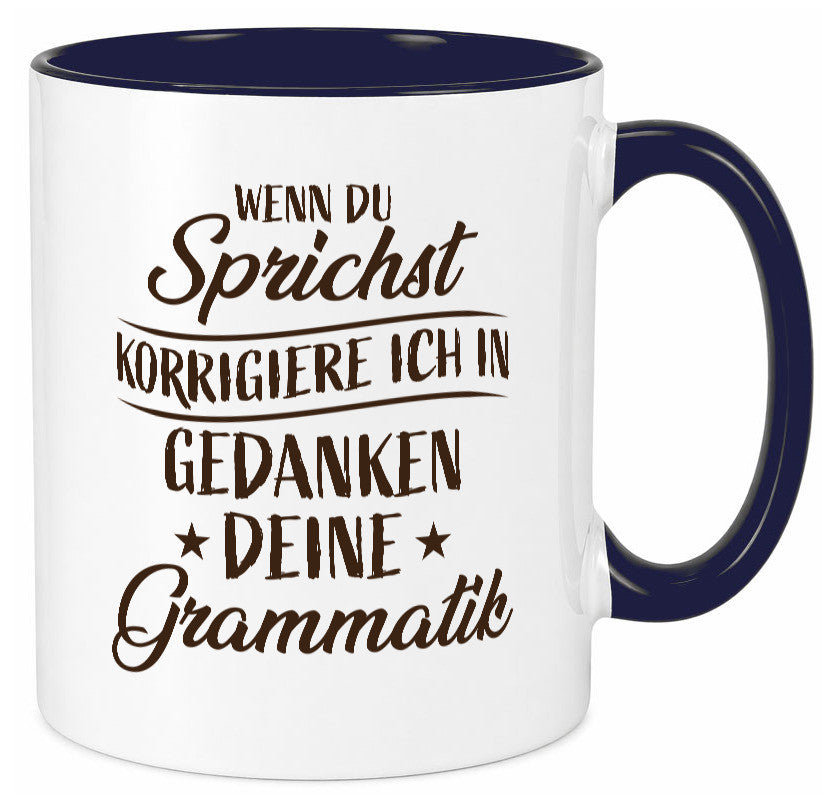 Grammatik korrigieren während du sprichst | Sterne lustig Humor Geschenkidee