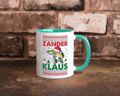 Zander Klaus | Ugly Christmas Angler Angeln v2 Geschenk Humor Geschenkidee Tasse