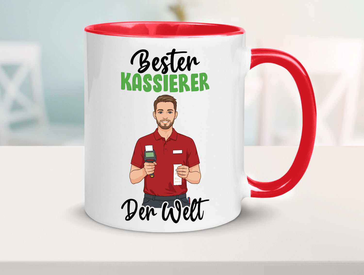 Bester Kassierer v2 Geschenkidee Humor Tasse