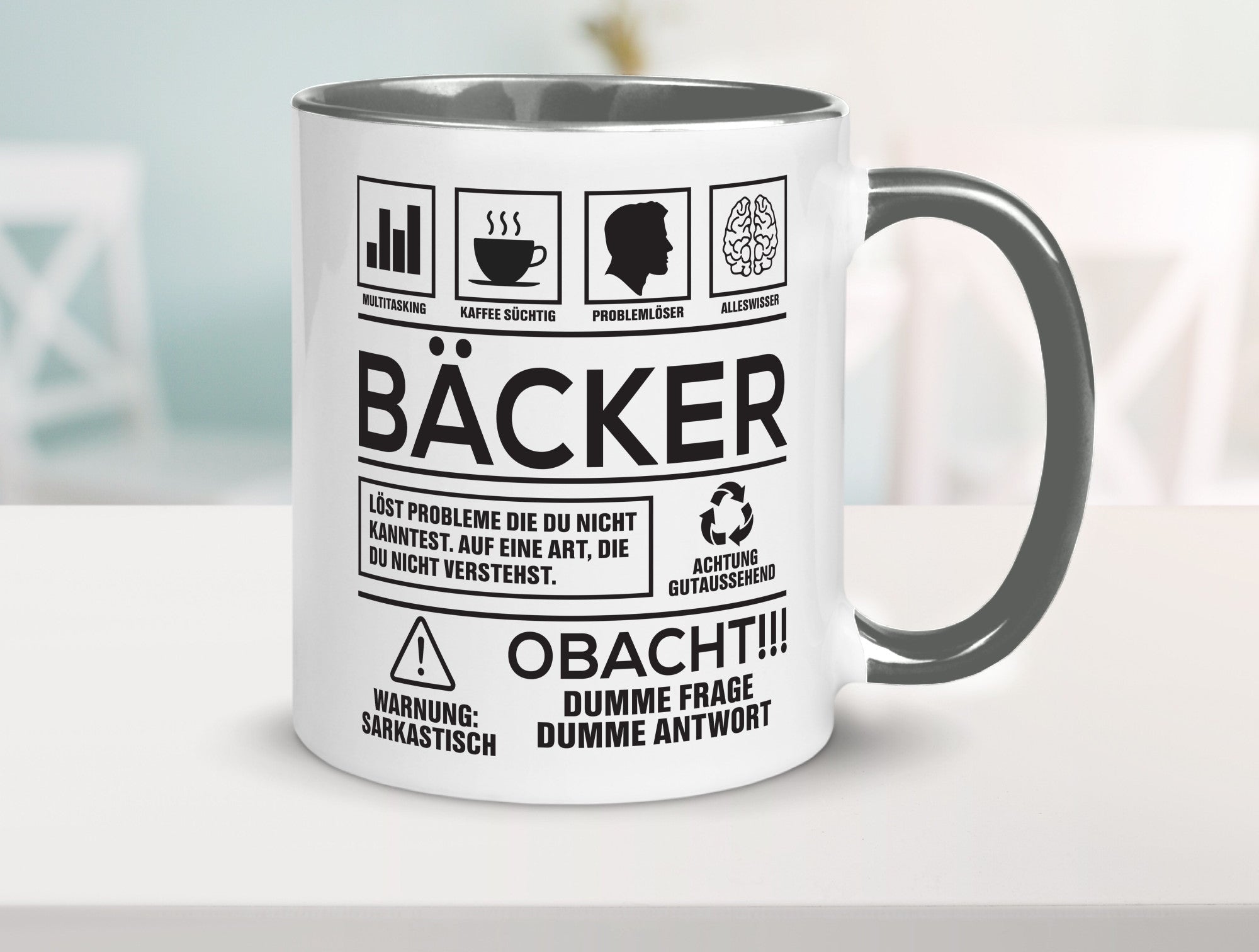 Achtung Probleme Bäcker | Bäckerei Backen Konditor Geschenk Humor Geschenkidee