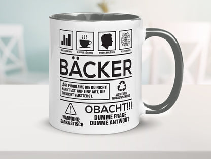 Achtung Probleme Bäcker | Bäckerei Backen Konditor Geschenk Humor Geschenkidee