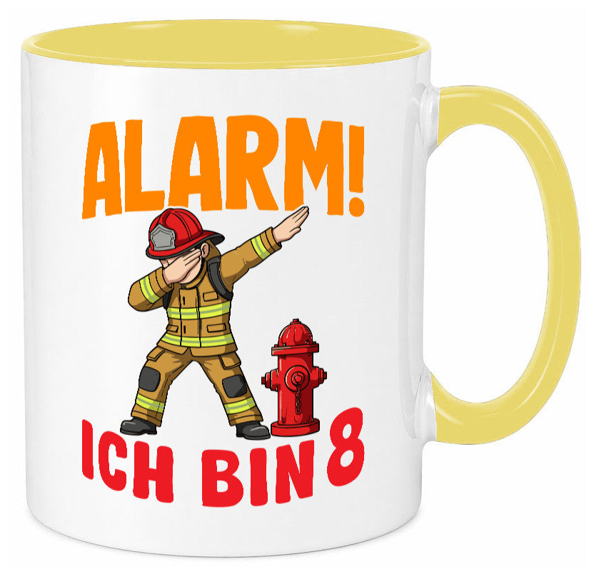 8. Geburtstag | 8 Jahre Feuerwehr Junge lustig Geschenkidee Geschenk Tasse
