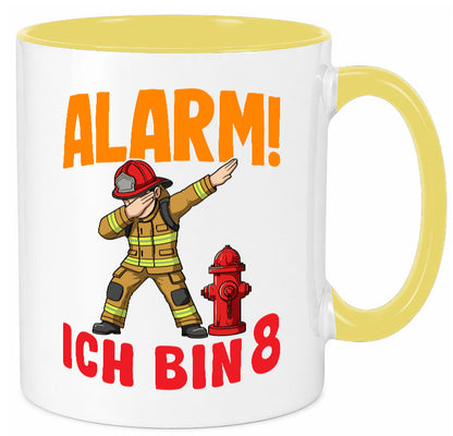 8. Geburtstag | 8 Jahre Feuerwehr Junge lustig Geschenkidee Geschenk Tasse