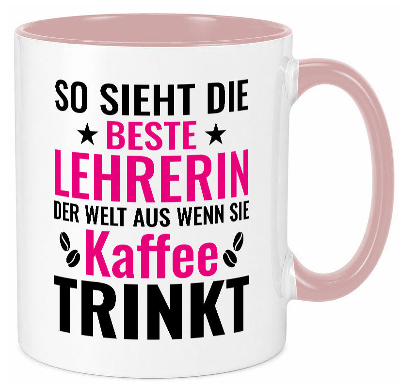 Kaffee trinkt: Lehrerin | Schule Beruf Schüler Geschenk Arbeit Kollegen Büro Tasse