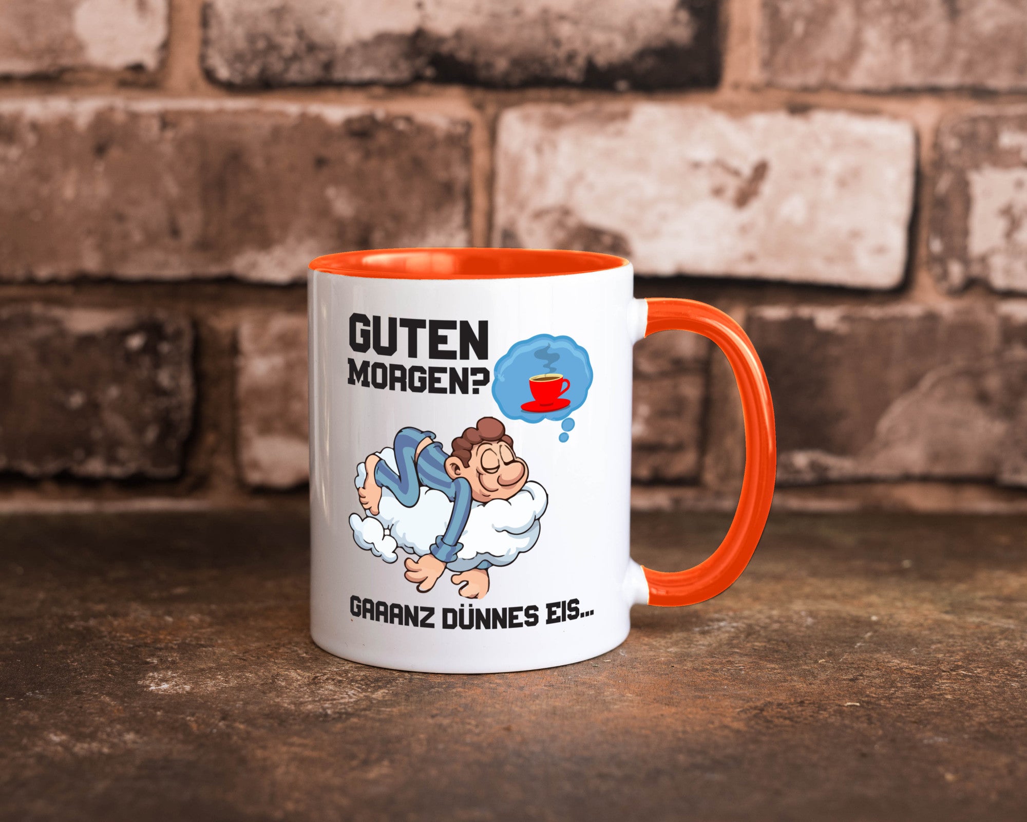 Ganz dünnes Eis | Morgenmuffel Tasse Kaffeetrinker Geschenkidee Humor
