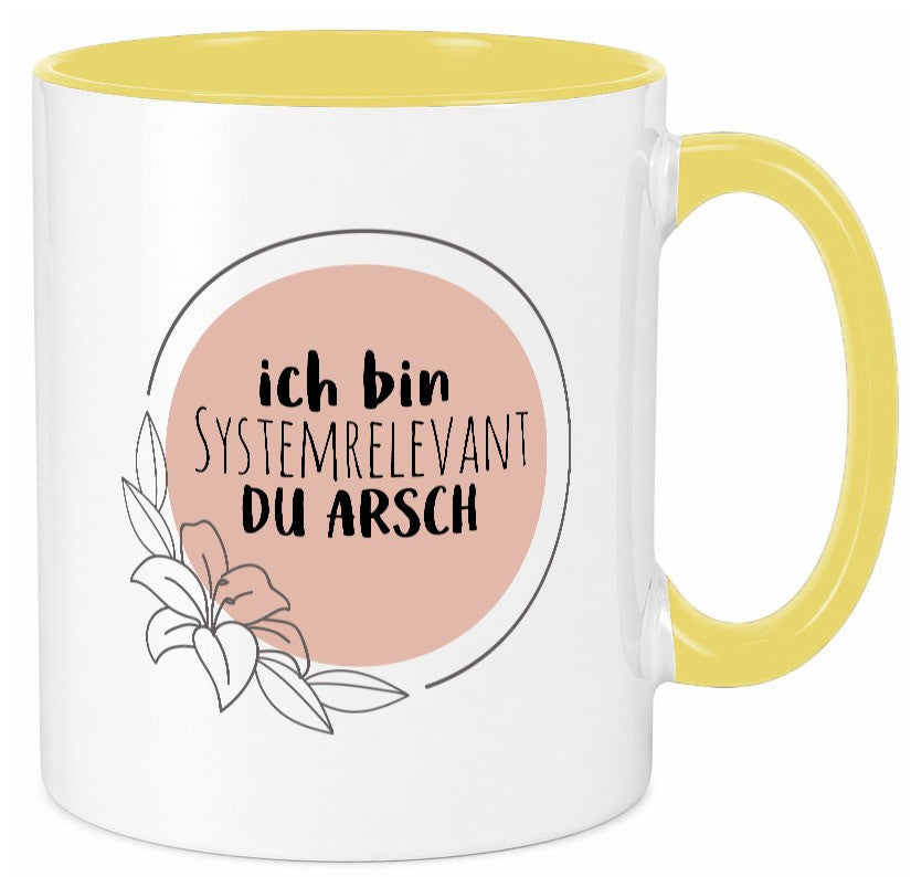 Ich bin Systemrelevant | Krankenschwester Hase mit Maske lustig Humor Tasse