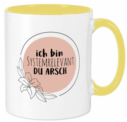 Ich bin Systemrelevant | Krankenschwester Hase mit Maske lustig Humor Tasse