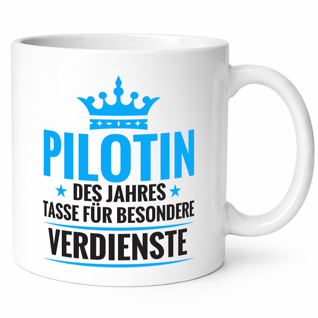 Besonderer Verdienst: Pilotin | Definition Piloten Geschenkidee Humor Tasse