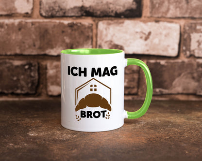 Ich mag Brot | Bäcker backen lustiger Spruch Geschenk Humor Geschenkidee Tasse
