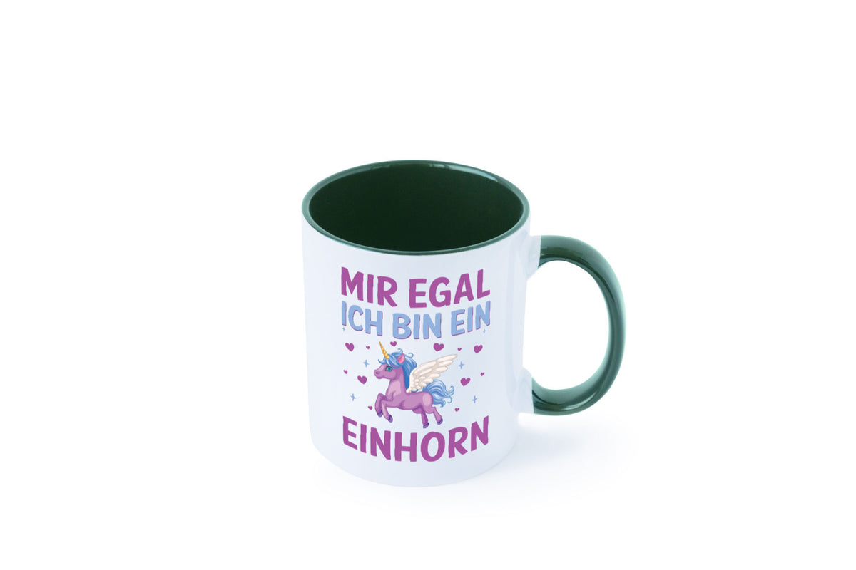 Mir egal, ich bin ein Einhorn| Herzen Geschenkidee Humor Tasse