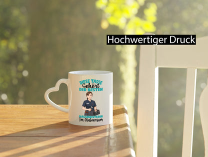Im Universum: Hausmeisterin | Hauswart lustiger Spruch Geschenk Humor