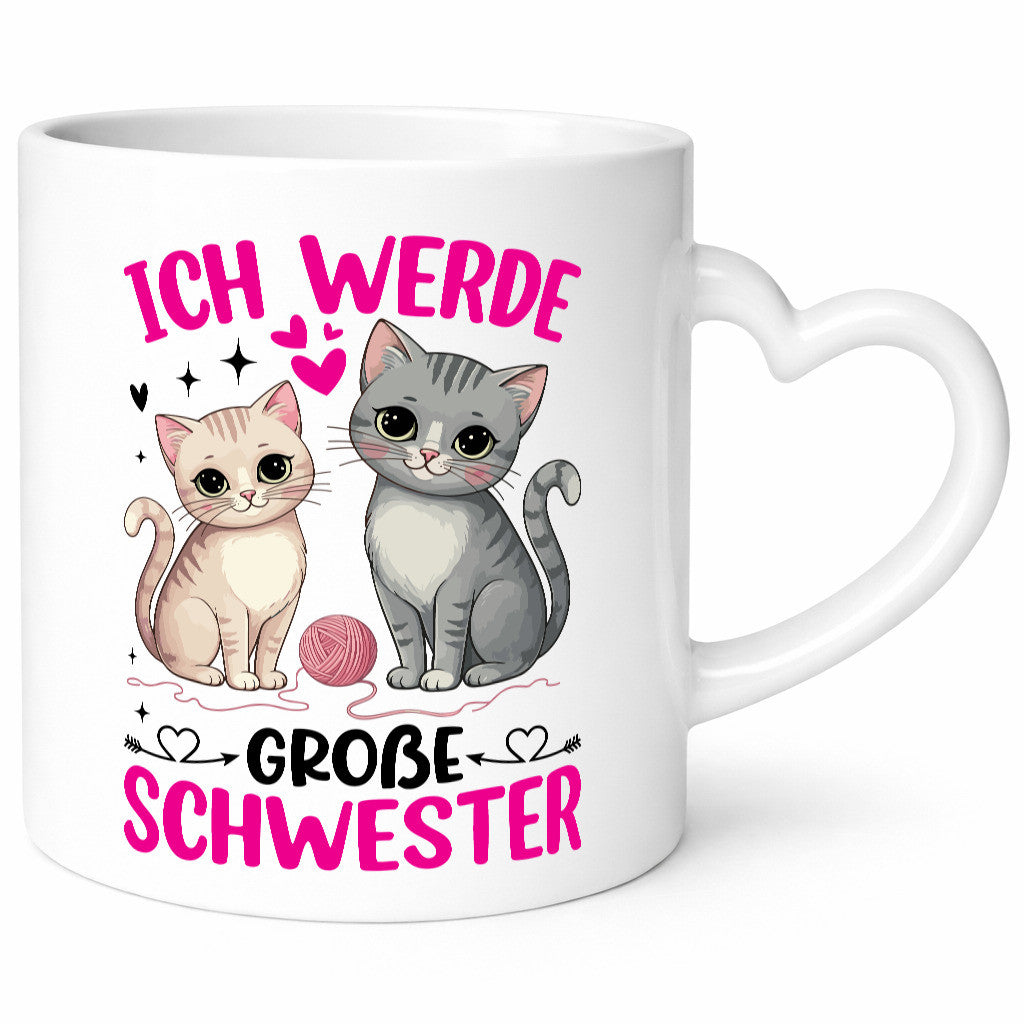 Ich werde Große Schwester | Katzen Geschwister lustiger Spruch Geschenk