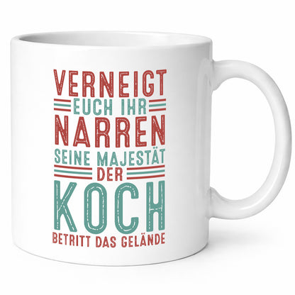 Verneigt euch: Koch | Chefkoch lustig Arbeit Kollegen Büro Geschenk Tasse