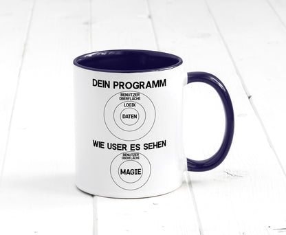 Wie User dein Programm sehen | Programmierer Magie Witz Geschenkidee Humor Tasse