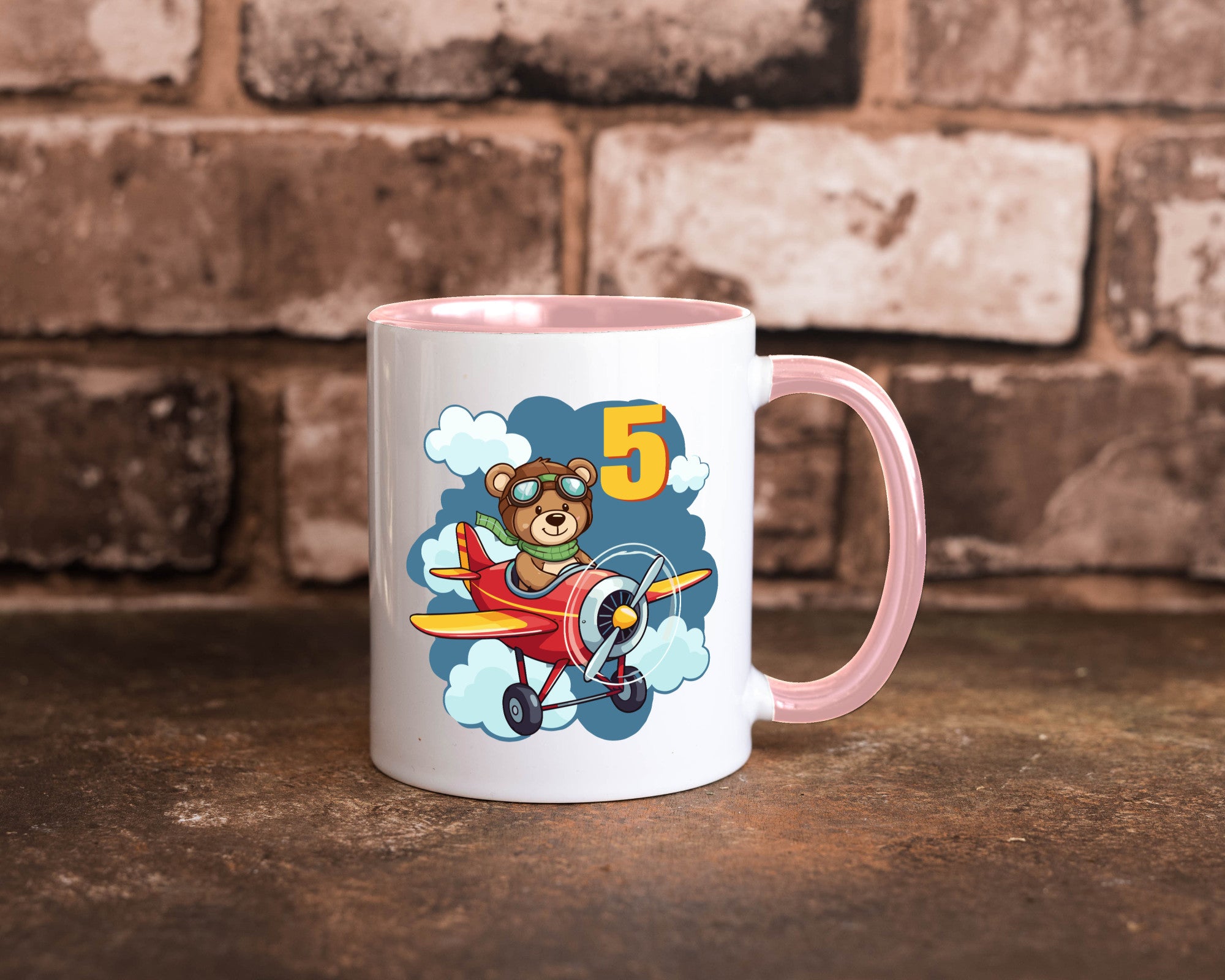 5. Geburtstag | 5 Jahre Kinder Pilot Flugzeug Geschenkidee Humor Tasse