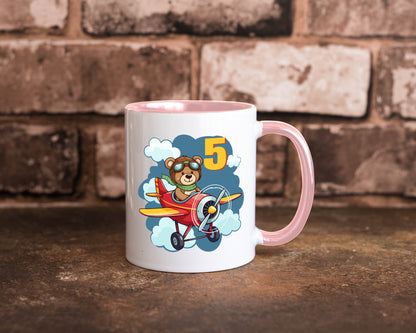 5. Geburtstag | 5 Jahre Kinder Pilot Flugzeug Geschenkidee Humor Tasse