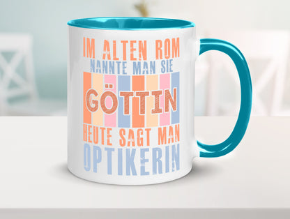 Heute sagt man: Optikerin | Augenoptik lustig Humor Geschenkidee Geschenk Tasse