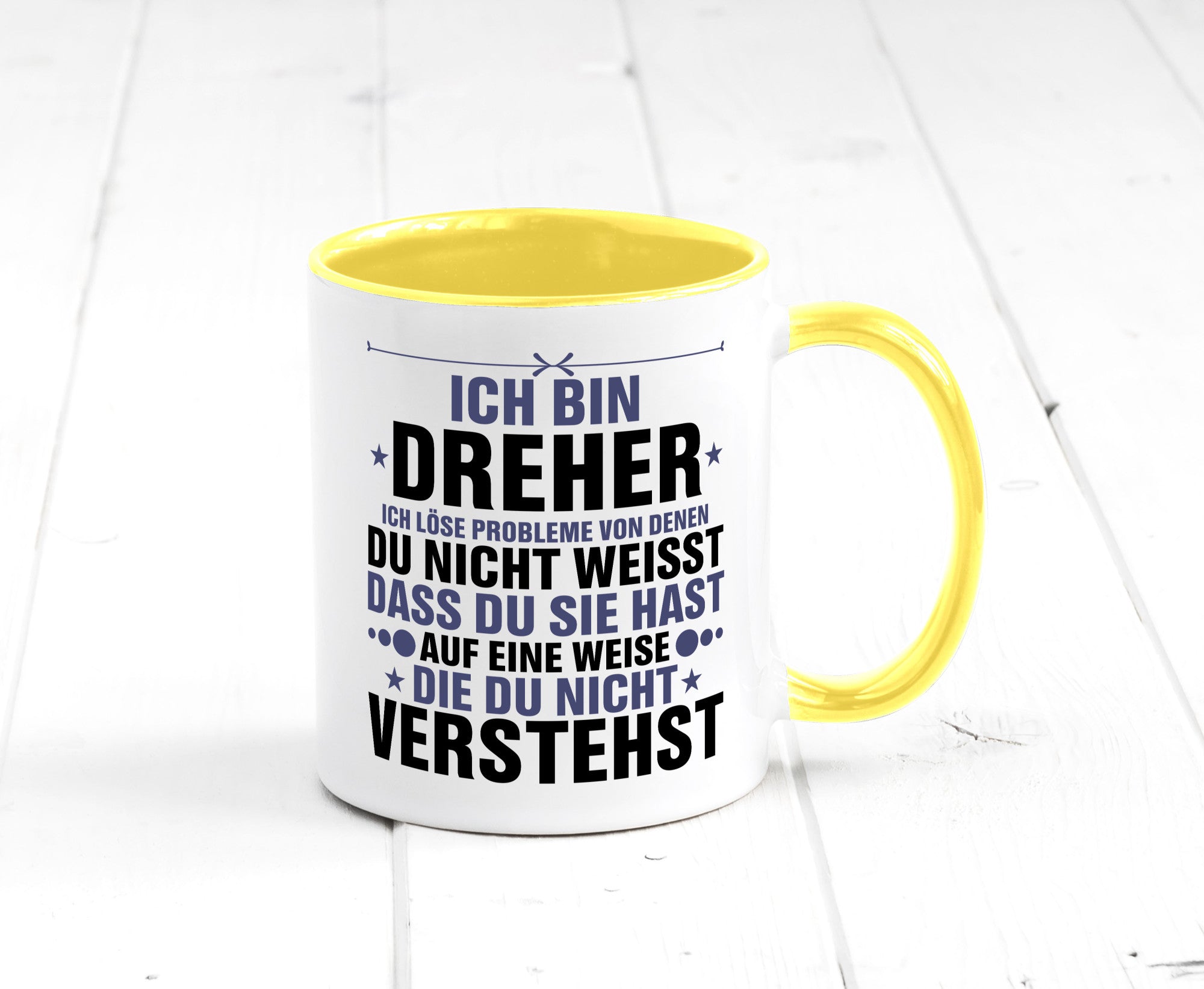 Löse Probleme: Dreher | Fräser lustiger Spruch Geschenk Humor Geschenkidee Tasse