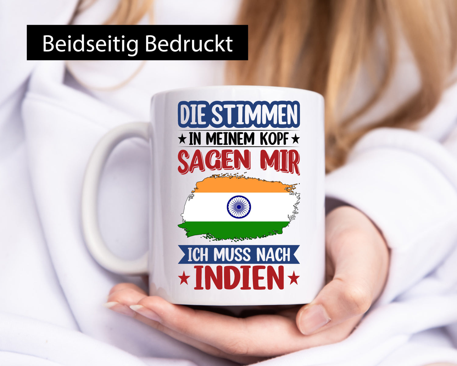 Indien | Urlaub Stimmen in meinem Kopf Traumland Geschenkidee Humor Tasse