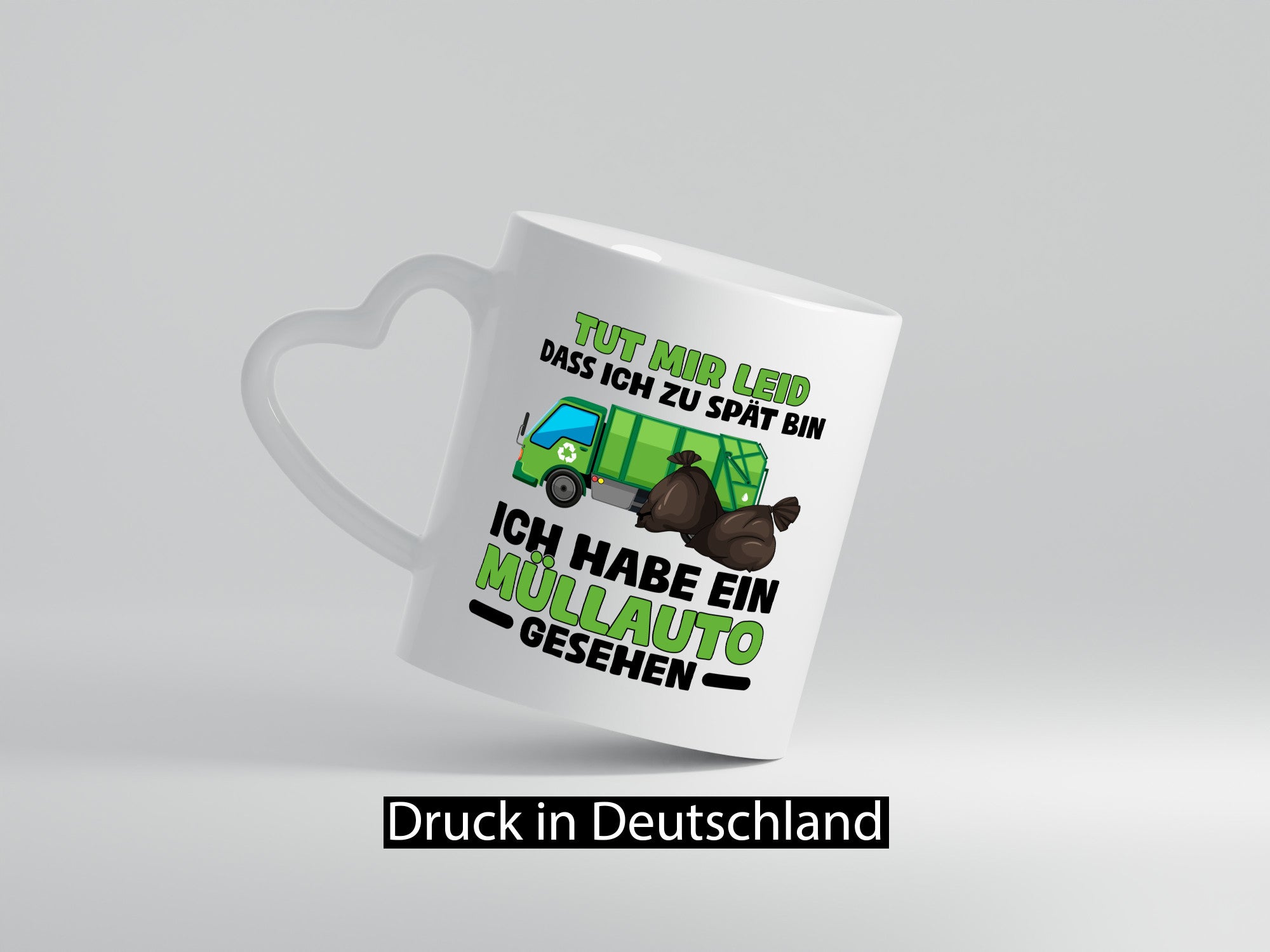 Ich bin zu spät, ich habe ein Müllauto gesehen | Müllabfuhr lustiger Spruch Geschenk