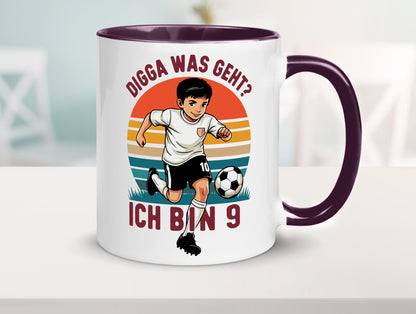 9 Geburtstag | Jahre Digga was geht ab Fußball lustig Geschenkidee Geschenk