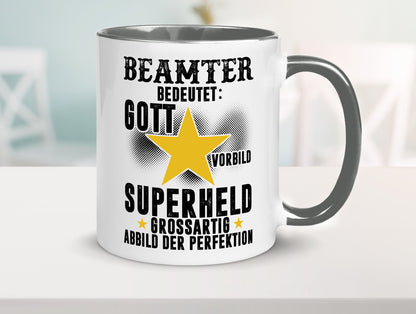 Bedeutung von Beamter | Verbeamtung öffentlicher Dienst Humor Geschenkidee Tasse