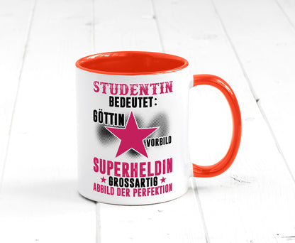 Bedeutung von Studentin | Uni Studium Universität Geschenkidee Humor Tasse