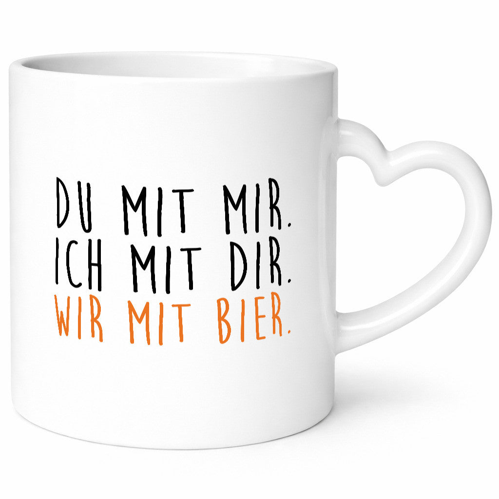 Wir mit Bier | Bierliebhaber Biertrinker Freunde Pils Geschenk Humor