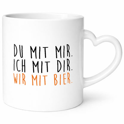 Wir mit Bier | Bierliebhaber Biertrinker Freunde Pils Geschenk Humor