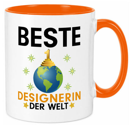 Welt Beste Designerin | Mode lustiger Spruch Geschenk Humor Geschenkidee Tasse