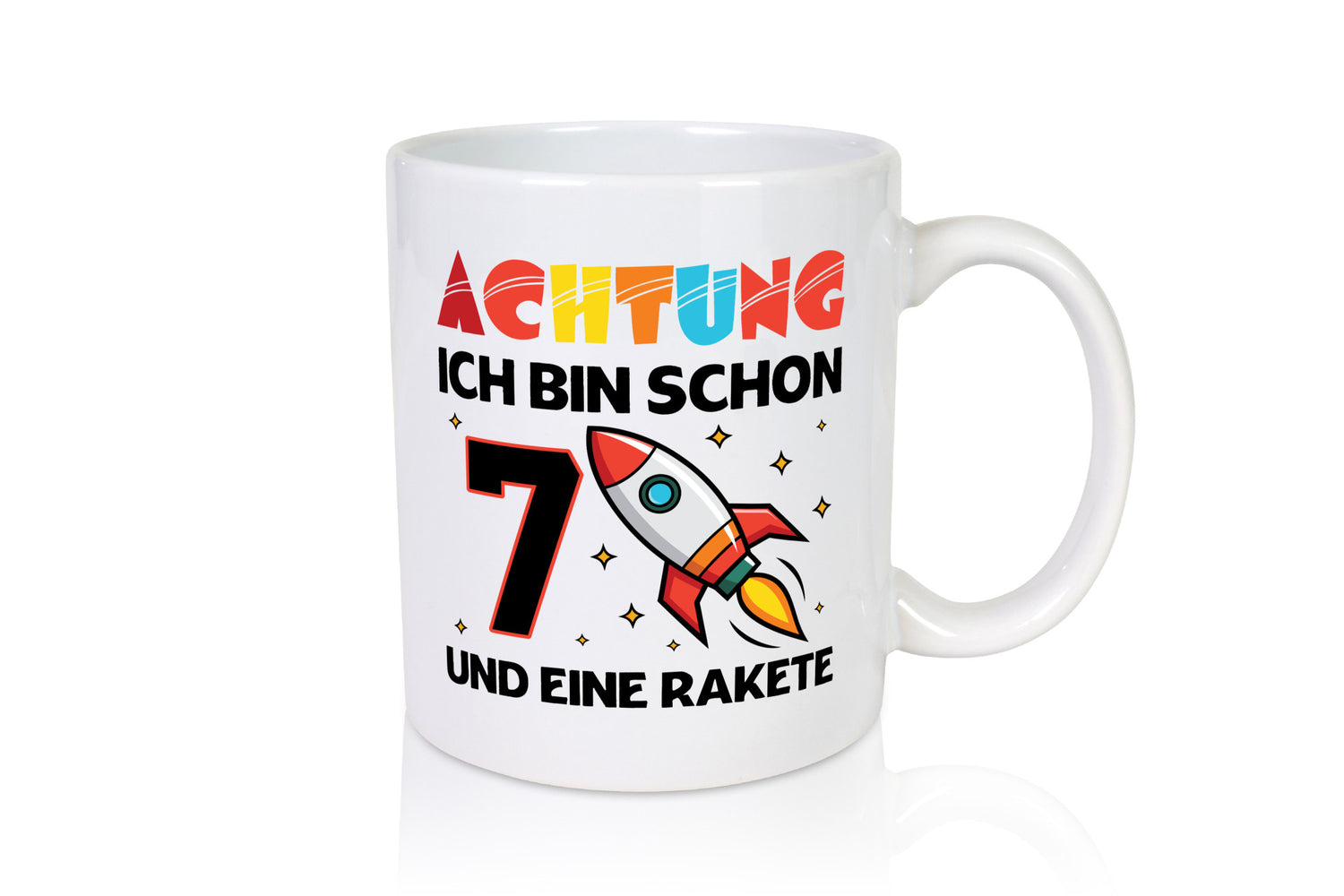 7. Geburtstag | Rakete Weltraum 7 Jahre Galaxy Geschenkidee Humor Tasse