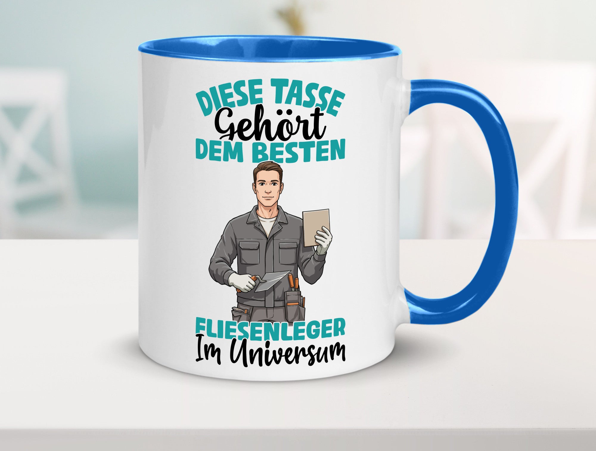 Im Universum: Fliesenleger | Fliesenlegen Bau Geschenk Humor Geschenkidee