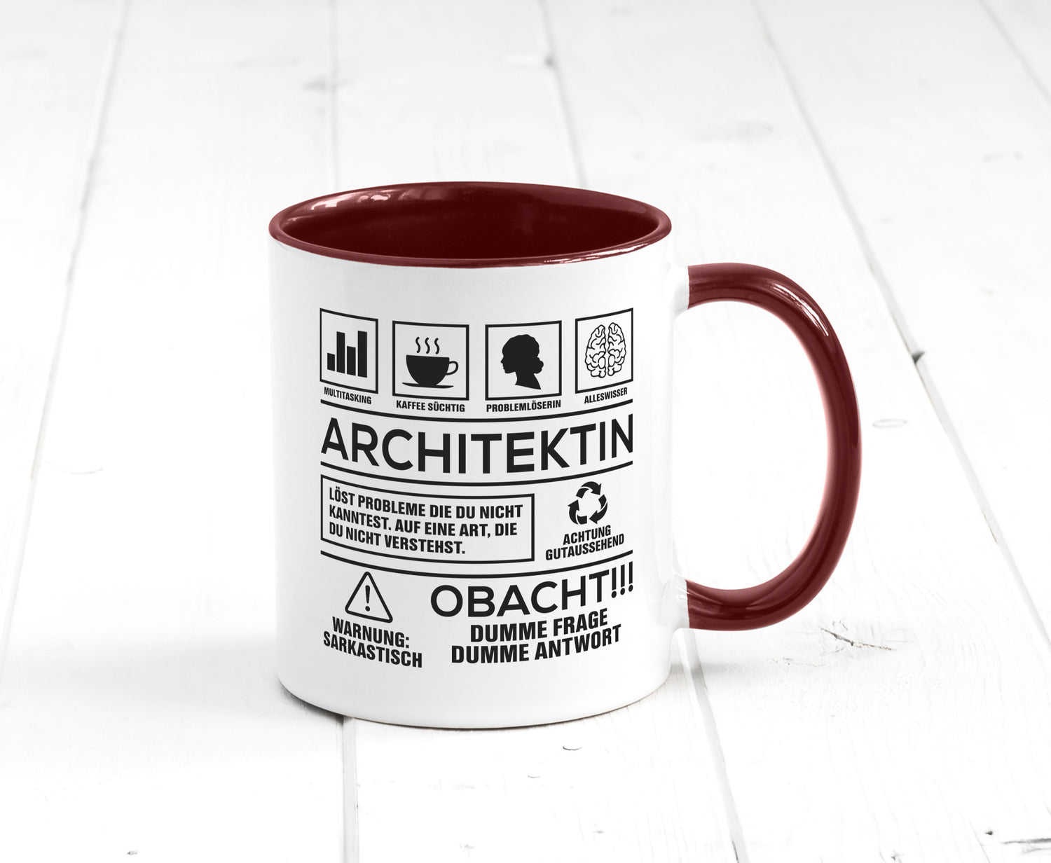 Achtung Probleme Architektin | Architektur Büro lustig Arbeit Kollegen Geschenk