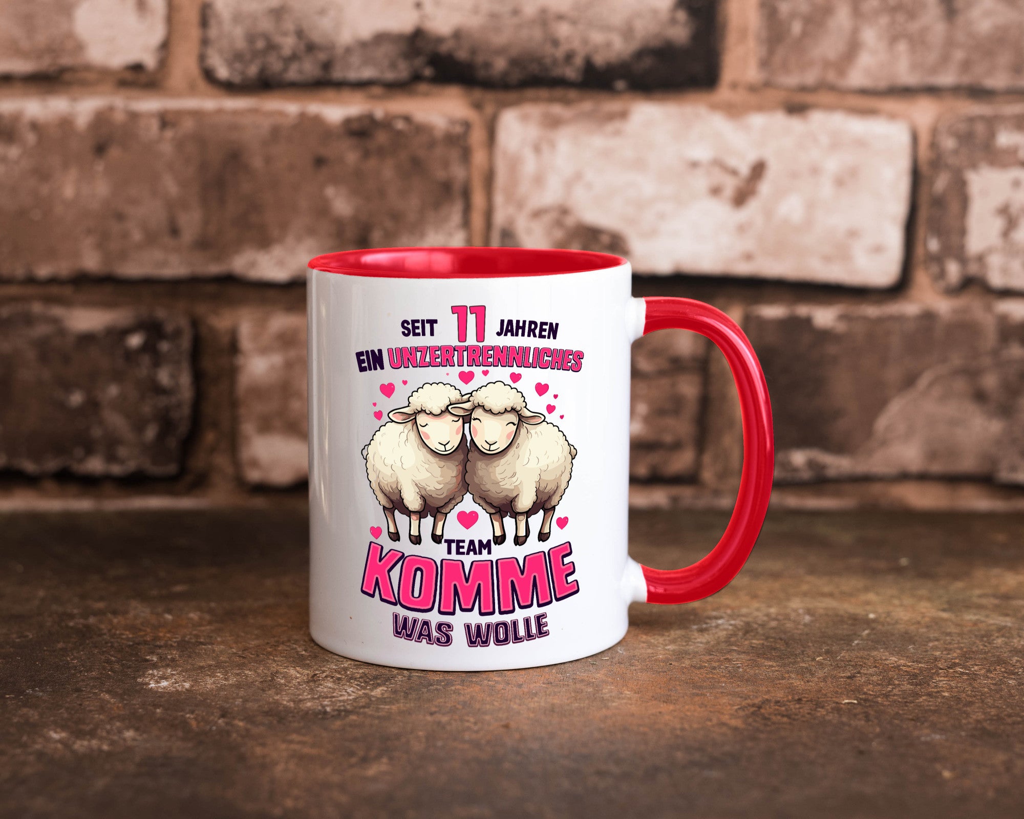 11 Jahre Verheiratet | ein Team Ehepaar v2 Humor Geschenkidee Tasse