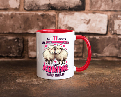 11 Jahre Verheiratet | ein Team Ehepaar v2 Humor Geschenkidee Tasse