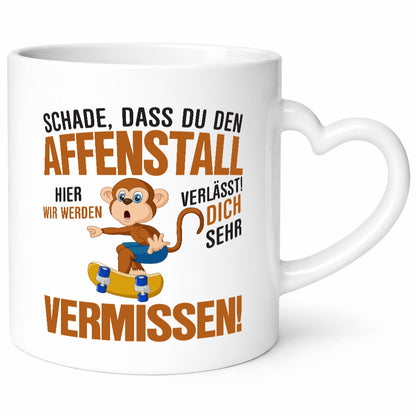 Glückwunsch zur Flucht | Affenstall Arbeitskollegen Affe Geschenk Arbeit