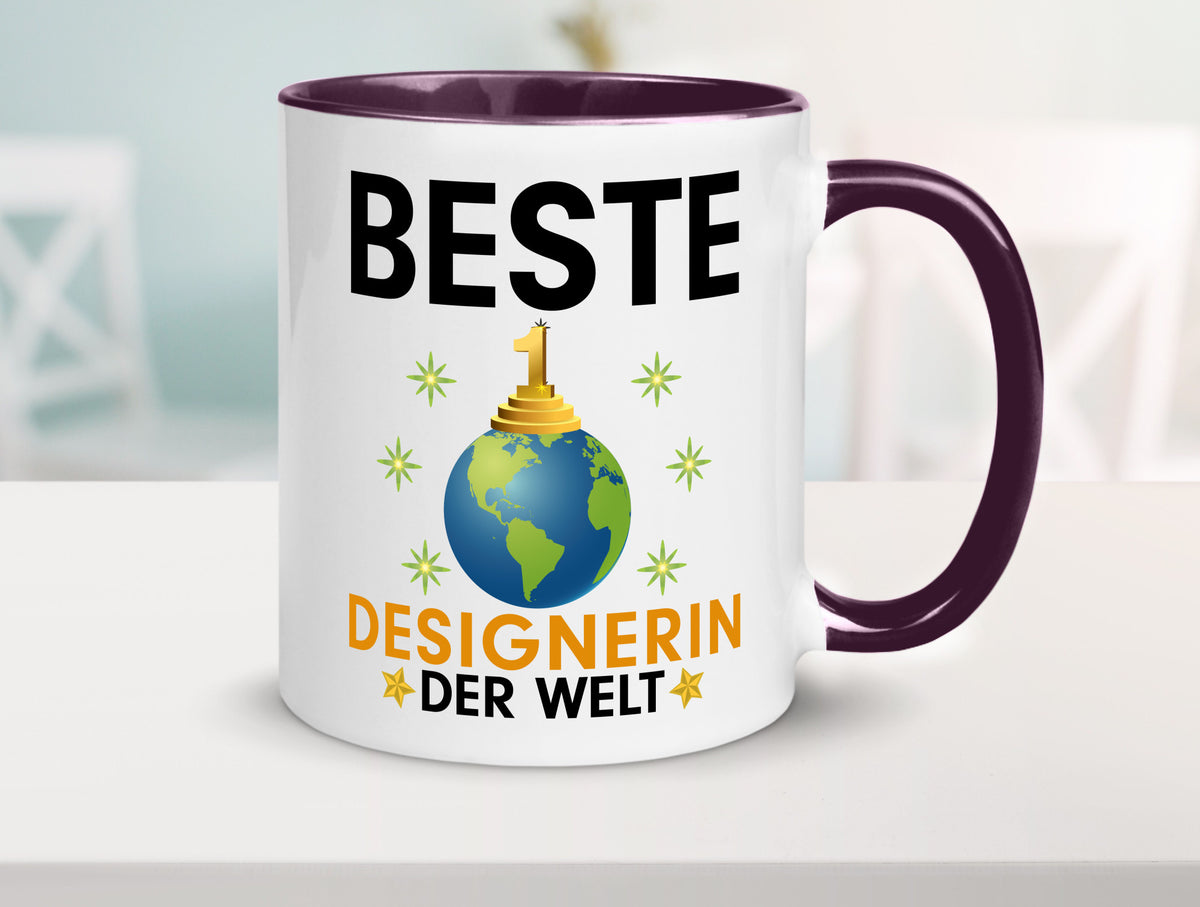 Welt Beste Designerin | Mode lustiger Spruch Geschenk Humor Geschenkidee Tasse