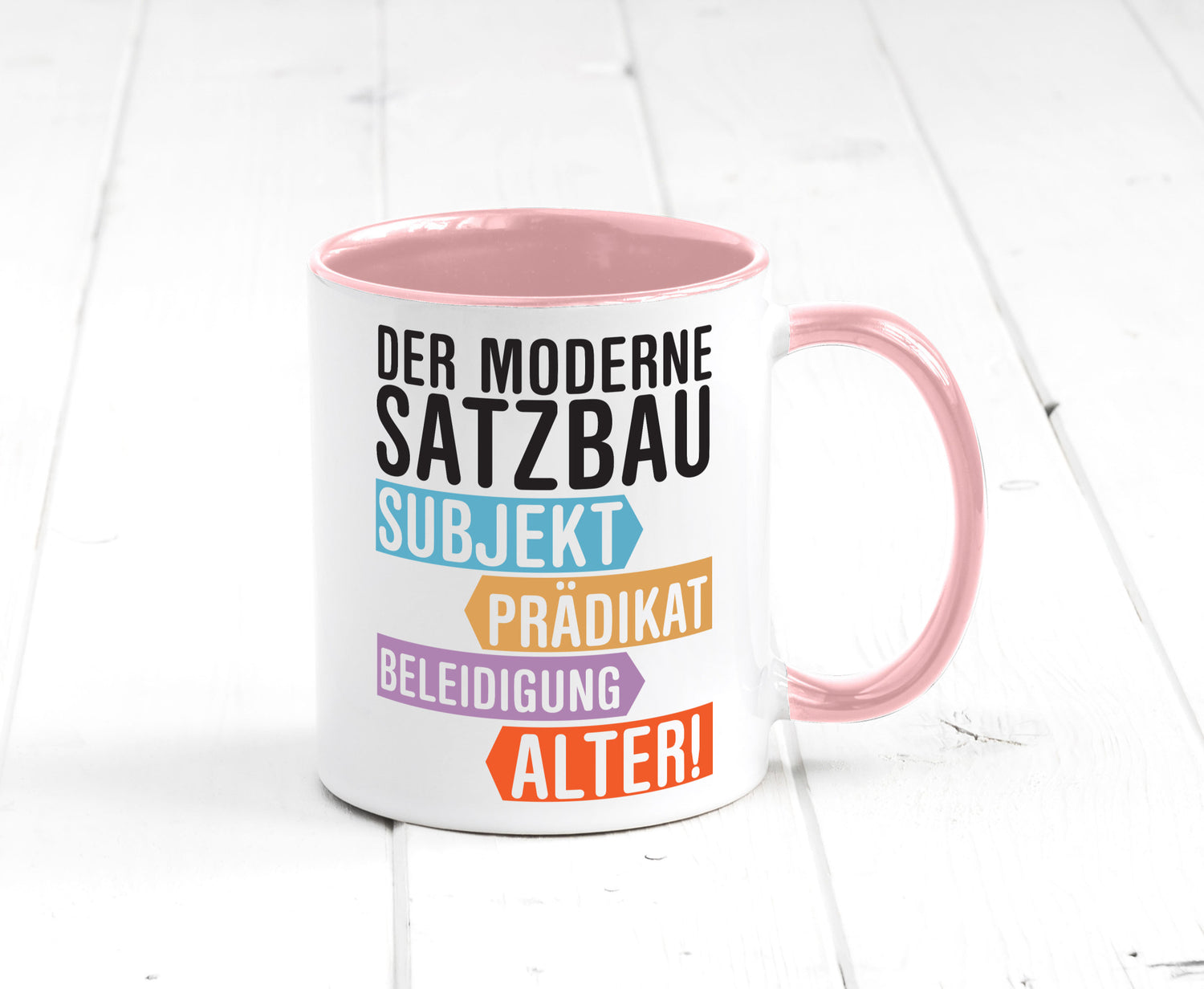 Moderner Satzbau | Lehrer Lehrerin Kollege lustig Arbeit Kollegen Büro Geschenk
