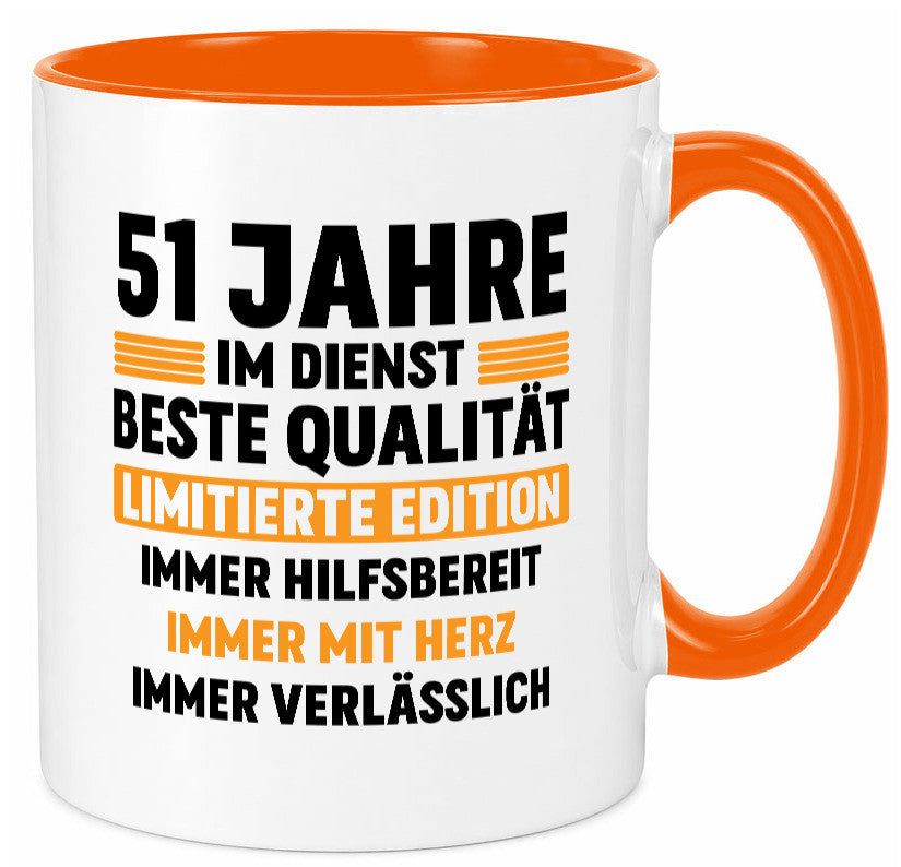 51 Jahre im Dienst | Jubiläum Arbeit lustiger Spruch Geschenk Kollegen Büro